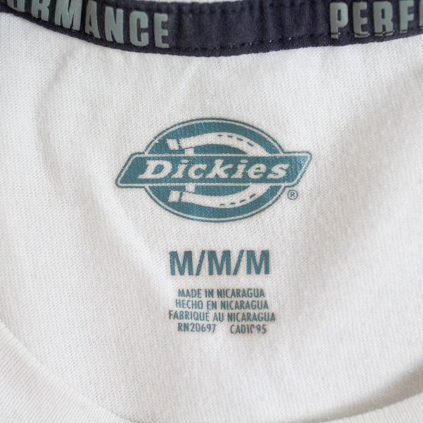 Dickies Women's White Short Sleeve T-Shirt with Chest Pocket Size Medium