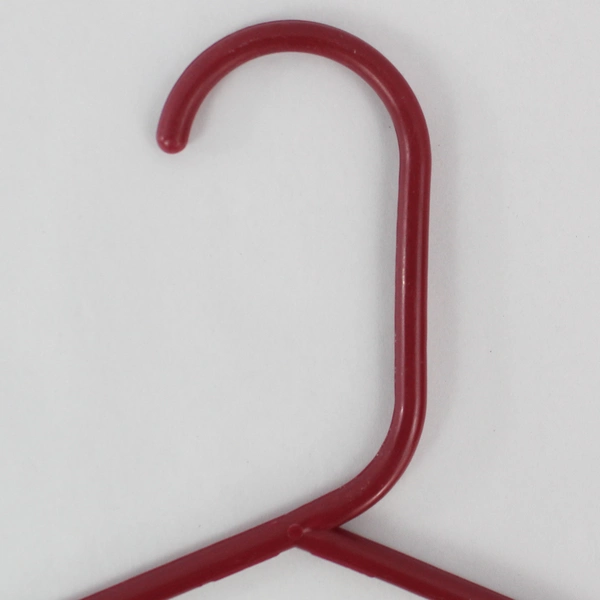 Lot of 10 Red and Purple Plastic Tubular Clothes Hangers With Hooks Standard