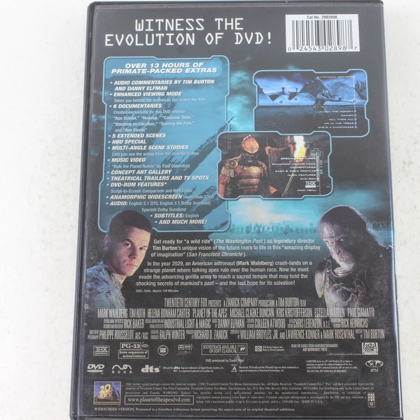 Planet of the Apes DVD 2001 2-Disc Set Mark Wahlberg