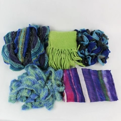 Lot of 5 Multicolor Infinity and Regular Women's Scarves