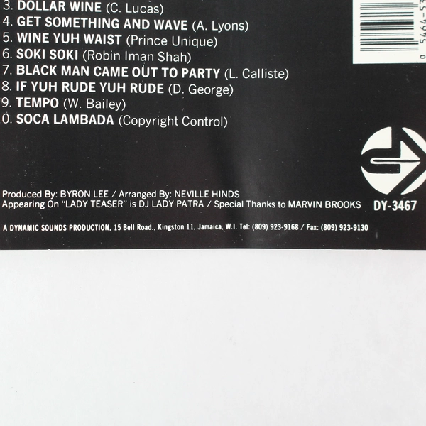 Carnival Fever by Byron Lee & The Dragonaires Dynamic Sounds CD 1991