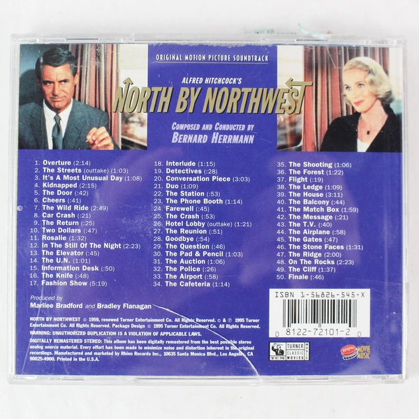 North by Northwest Original Motion Picture Soundtrack 1995 Turner CD