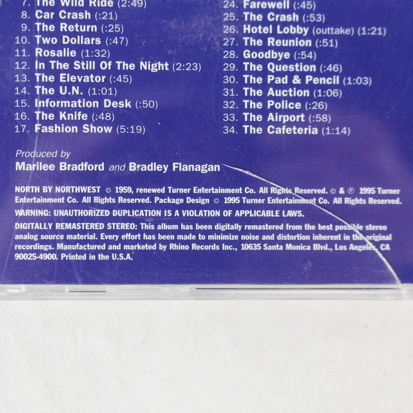 North by Northwest Original Motion Picture Soundtrack 1995 Turner CD