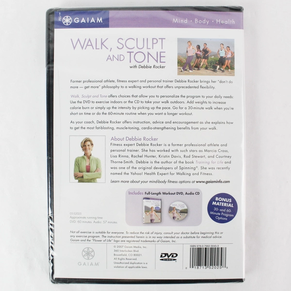 Walk Sculpt And Tone With Debbie Rocker 2007 Gaiam Media Sealed DVD