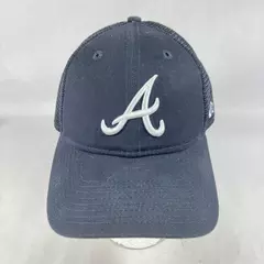New Era MLB Atlanta Braves Baseball Cap Trucker Hat Blue White