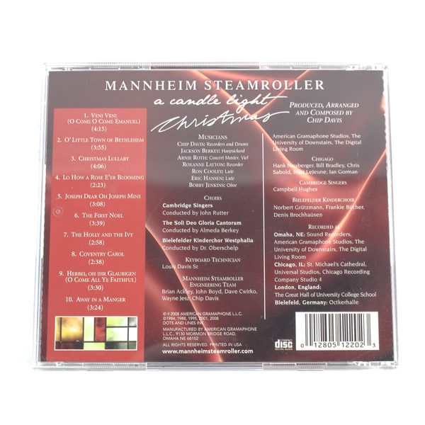 Mannheim Steamroller A Candle Light Christmas 2008 CD American Gramaphone