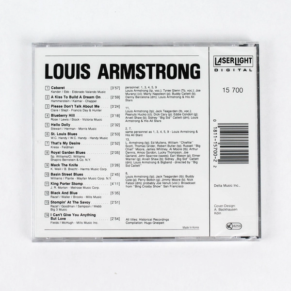 New Sealed Louis Armstrong The Jazz Collector Edition 1991 CD LaserLight