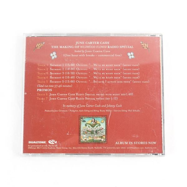 The Making Of Wildwood Flower June Carter Cash 2003 Radio Show CD Dualtone