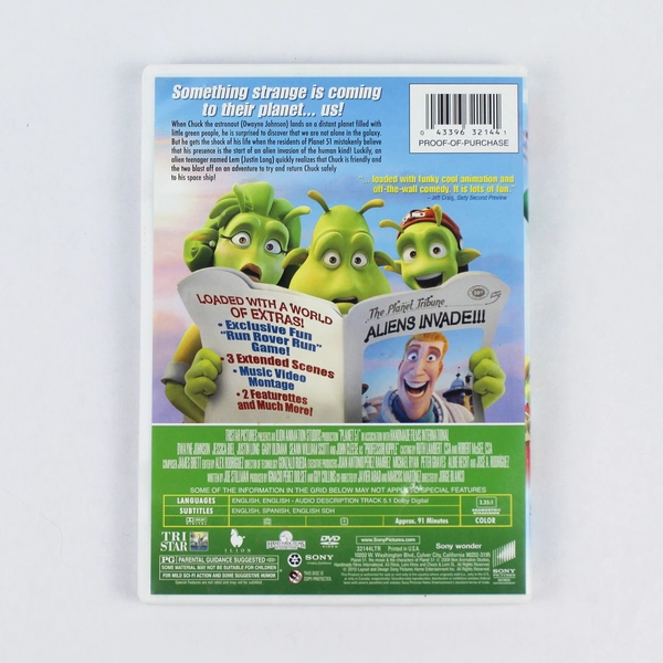 Planet 51 DVD Jessica Biel Dwayne Johnson Seann William Scott 2010