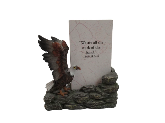 Dayspring Cards Bald Eagle Card Holder With Inspiration Bible Verse Cards Office