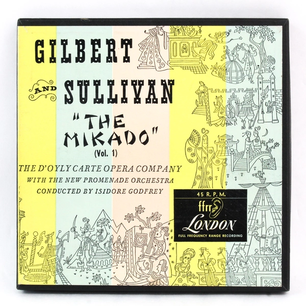 VTG London Records Gilbert And Sullivan The Mikado Vol. 1 1950 Six 7" Records