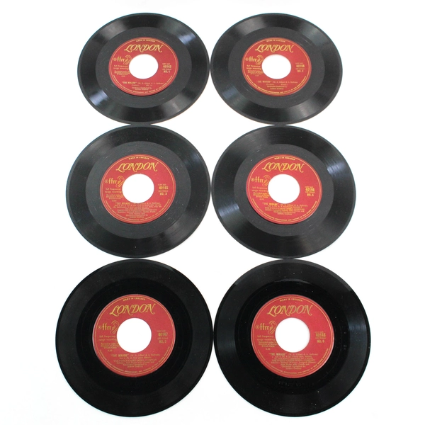 VTG London Records Gilbert And Sullivan The Mikado Vol. 1 1950 Six 7" Records
