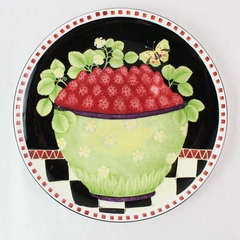 Debbie Mumm by Zak Designs Classic Fruit Bowl Strawberry Salad Plate 8.5"