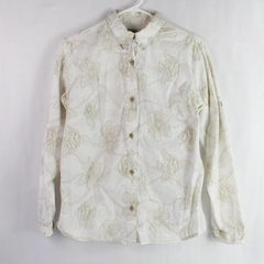 Columbia Sportswear PFG Beige Floral Easy Fastening Collar Women's Medium