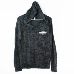 Next Level Apparel Parma Ridge Winery Black Gray Camo Print Hoodie Women's Sz M