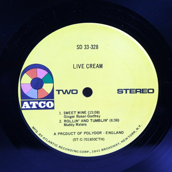 Cream Live Cream Vinyl LP 1970 ATCO Records US Eric Clapton