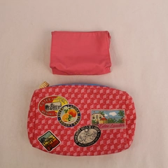 Lot of 2 Estee Lauder Pink Cosmetic Bags Travel Makeup Cases Used