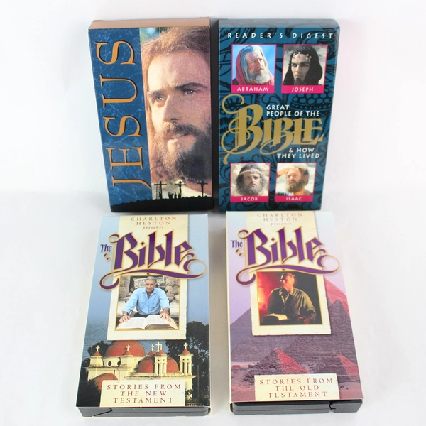 Lot of 4 Religious Christian Biblical VHS Tapes
