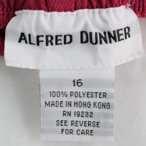 Alfred Dunner Magenta Pink Pull-On Elastic Waist Pants Women Size 16