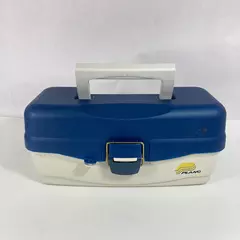 Plano Plastic Tackle Box Blue and White Single Tray 993195 