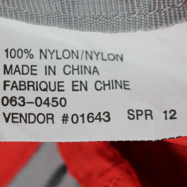 Eddie Bauer Red Nylon Folding Expandable Travel Tote Bag