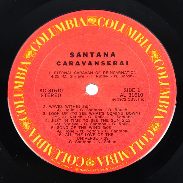 Santana Caravanserai LP Vinyl Gatefold Record 1972 Columbia Latin Rock Psych