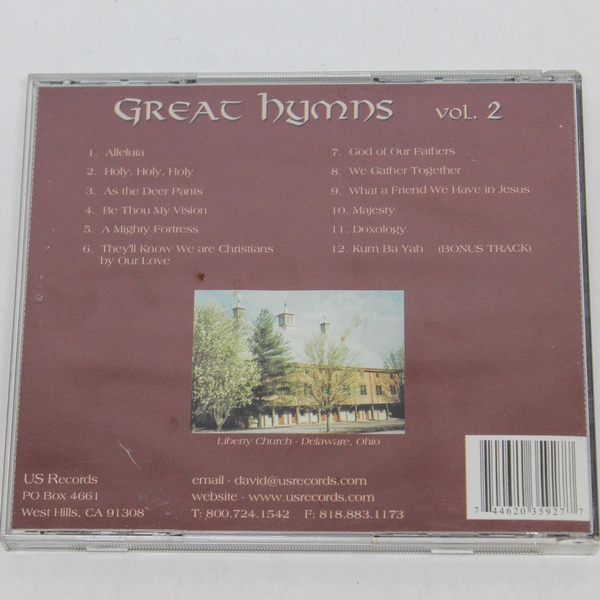 Great Hymns Volume 2 David Tolley Audio Music CD Disc Copyright US Records