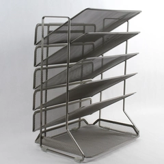 Unbranded Grey Metal Wire Mesh Paper Organizer