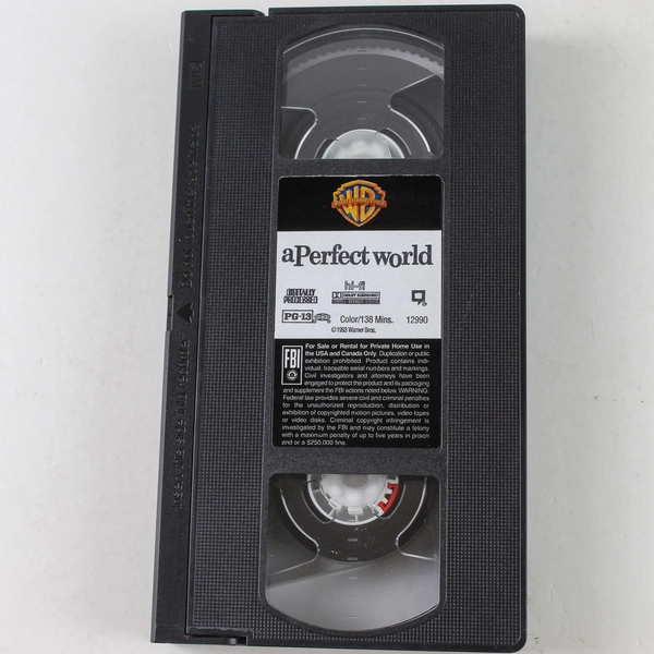 A Perfect World VHS 1994 Widescreen Clint Eastwood Kevin Costner