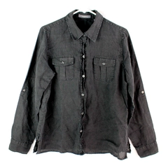 Liz Claiborne Black Button-Up Shirt Women's Size Large