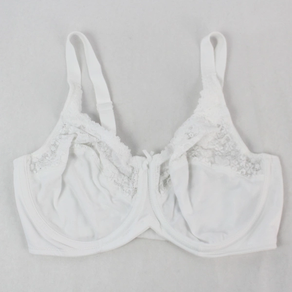 Lilyette White Lace Detail Underwired Unlined Bra Women's Size 38D
