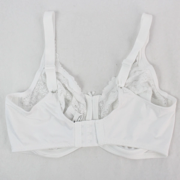 Lilyette White Lace Detail Underwired Unlined Bra Women's Size 38D