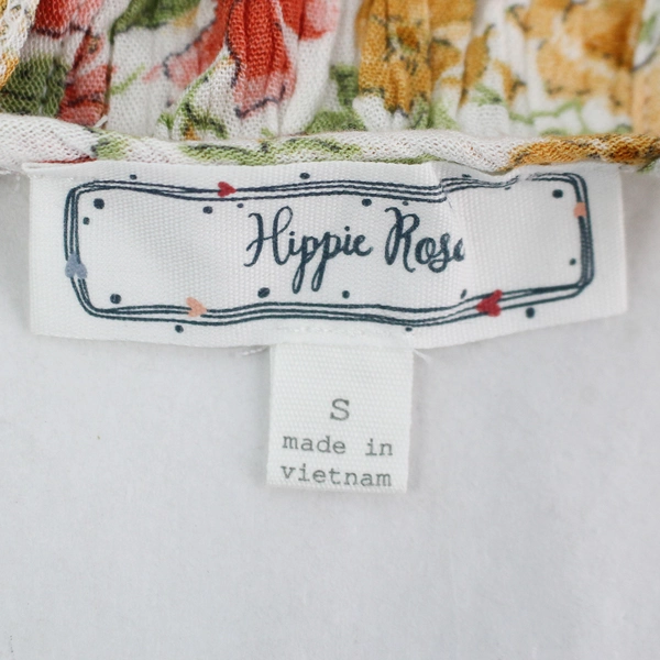 Hippie Rose Multicolor Flower-Patterned Spaghetti Strap Top Women's Size Small