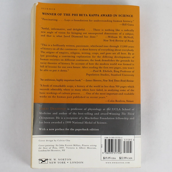 Guns, Germs, and Steel by Jared M. Diamond 1999 W. W. Norton & Company Paperback