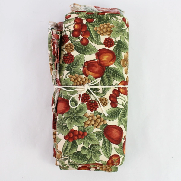 Vintage Hoffman International Fabrics Screen Print Fruit Patterned 43" x 162"