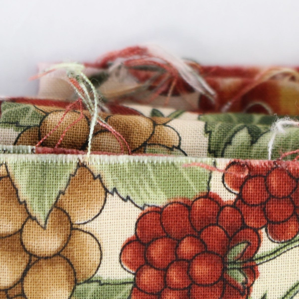 Vintage Hoffman International Fabrics Screen Print Fruit Patterned 43" x 162"