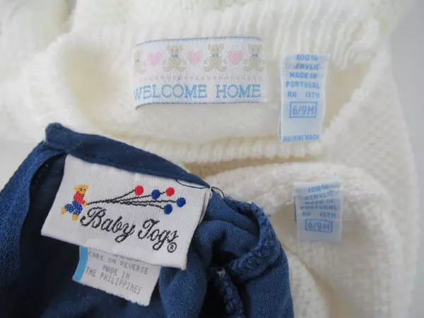 Lot of 3 Vtg Welcome Home Baby Togs White 2 Piece Top Pants Blue 1 Piece 6-9 M