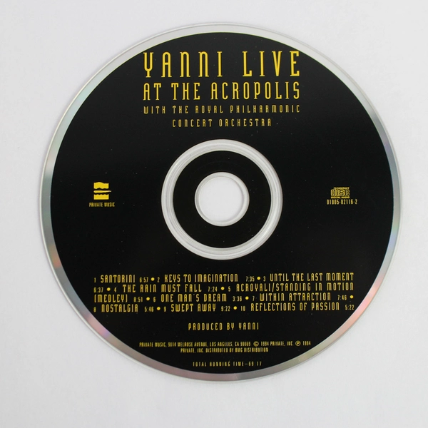 Yanni Live At The Acropolis CD Royal Philharmonic Orchestra 1994 Private Music 