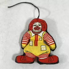 Vintage 1980's McDonald's Ronald McDonald Cloth Christmas Ornament