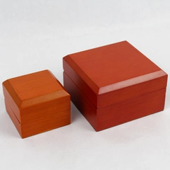 Lot of 2 Small Orange Jewelry Storage Boxes for Necklaces Rings Watches