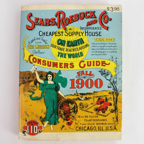 Vintage Sears Roebuck Consumers Guide Fall 1900 Reproduction 1970 Paperback