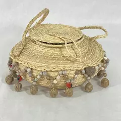 Hand Woven Grass And Seed Basket Made In The Amazon Region