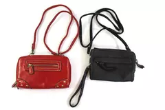 Lot of 2 Mini Crossbody Bags Purses Universal Thread & Traviso Black Red