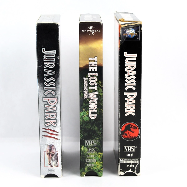 Lot of 3 Jurassic Park 1-3 VHS Tapes Universal Studios Steven Spielberg