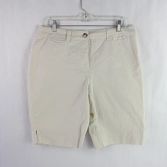 A N A Khaki Beige Shorts Size 14 Women's Bermuda Style Cotton Blend