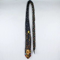 MMG Hallmark Yule Tie Greetings Christmas Reindeer Necktie 57"