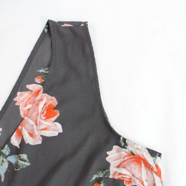 Maurices Gray Floral Patterned Blouse Women's Size XXL