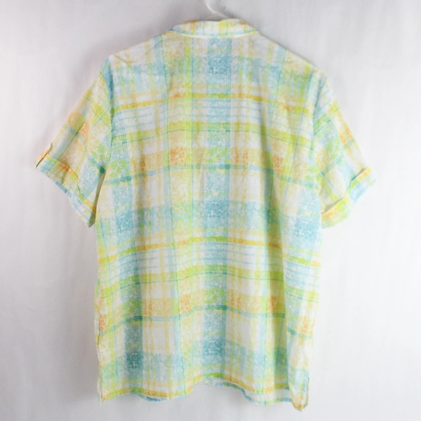Alfred Dunner Multicolor Plaid Short-Sleeved Button-Up Shirt Women's Large