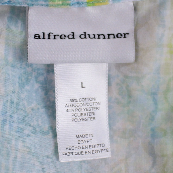 Alfred Dunner Multicolor Plaid Short-Sleeved Button-Up Shirt Women's Large