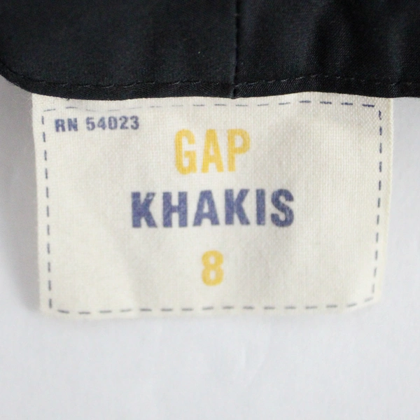 Gap Khakis Black Button Up Front Skirt Women's Size 8 Straight 100% Cotton